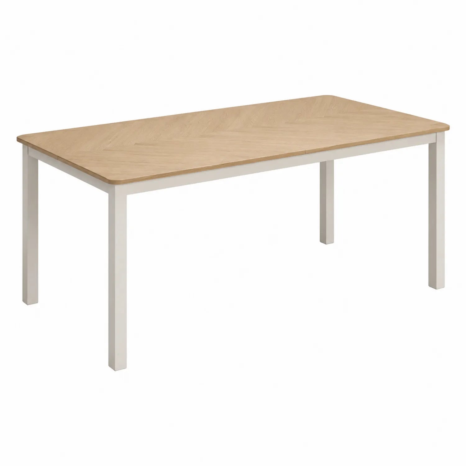 Table à manger en bois de chêne et métal 180x90 cm