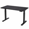 Bureau réglable en hauteur noir en contreplaqué et acier 120x60 cm