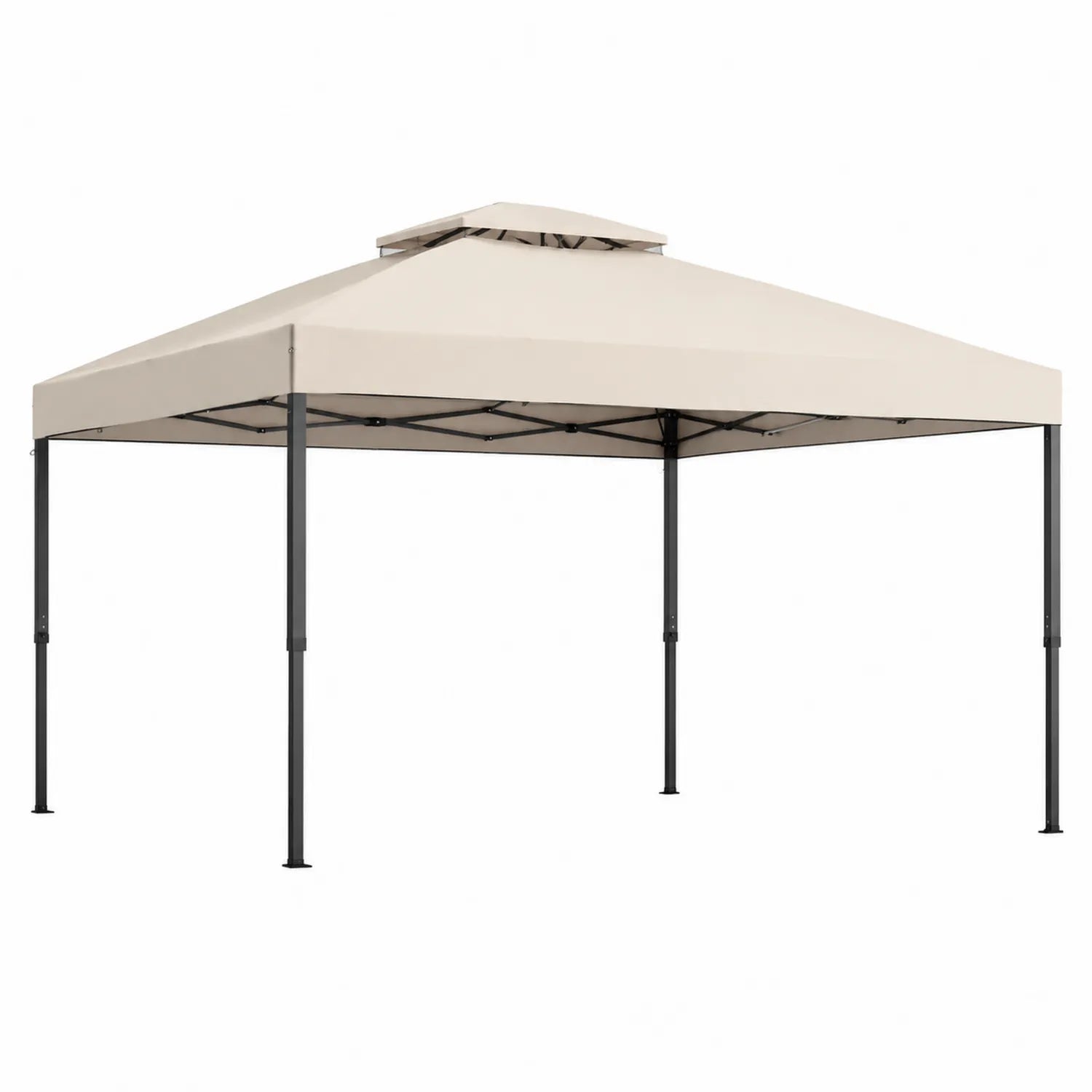 Tonnelle en Acier et Polyester Beige 3x3m