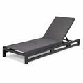 Chaise longue en aluminium gris 200 cm