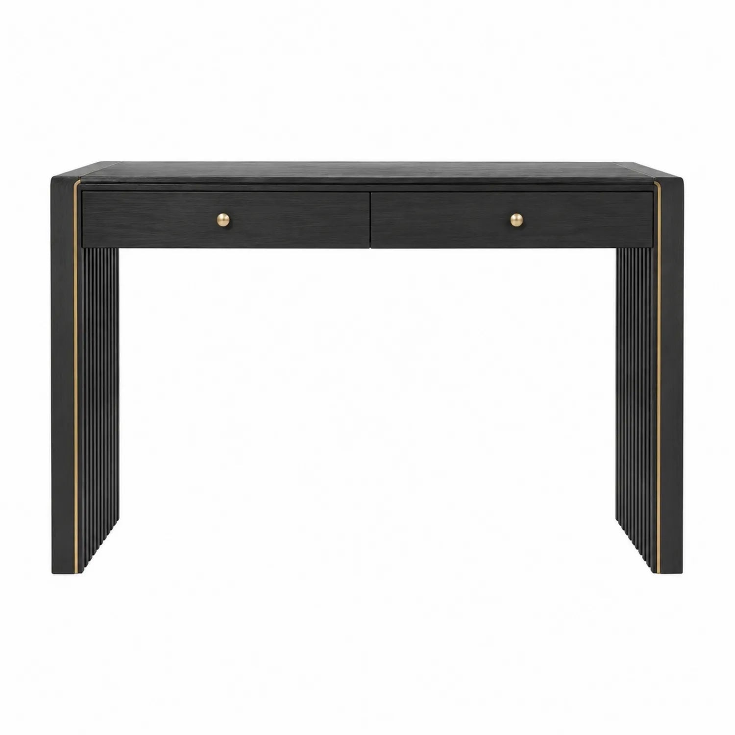 Console en bois noir avec tiroirs 120x40x75 cm