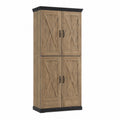 Armoire en bois avec portes croisées 180x80x40cm