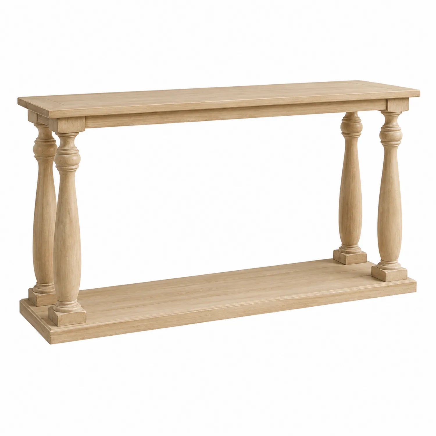 Console rectangulaire en bois Beige 120x30x80 cm