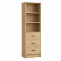 Bibliothèque en bois avec trois tiroirs 180x60x30 cm