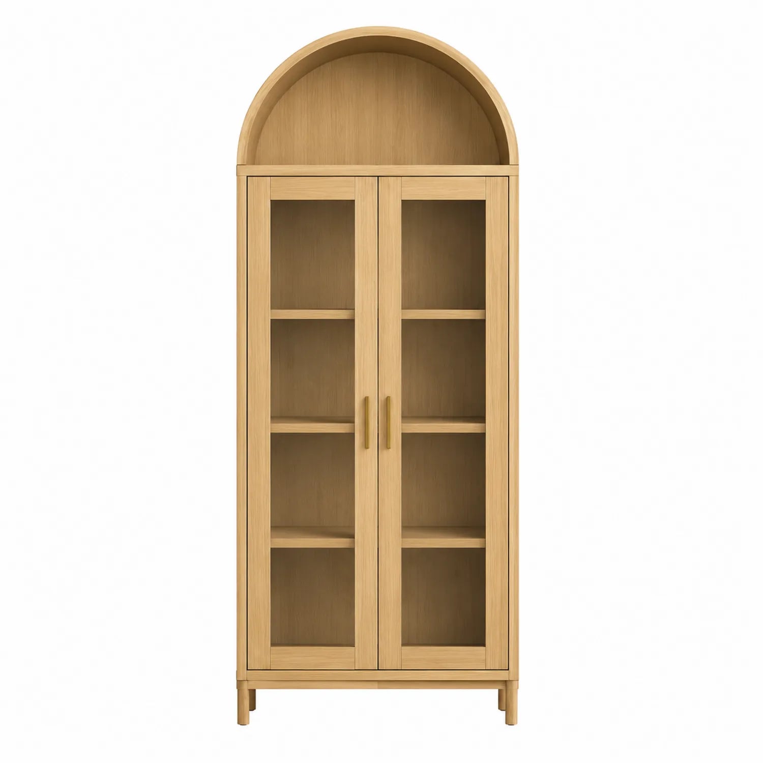 Armoire en bois avec portes en verre et étagères 200x80x40 cm