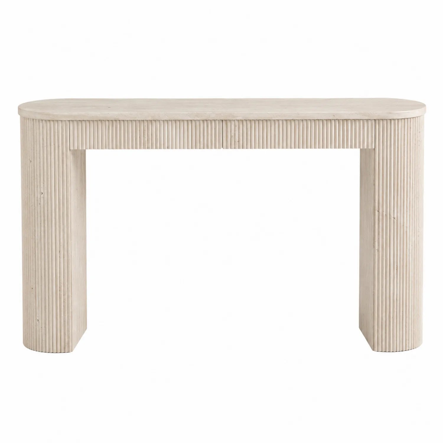 Console en pierre naturelle beige 120x35x80 cm