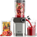 Extracteur de Jus à Froid Anybear 200W, Large Bouche 110cm, Idéal pour Fruits et Légumes Entiers, Matériau Tritan Sans BPA, Couleur Argent