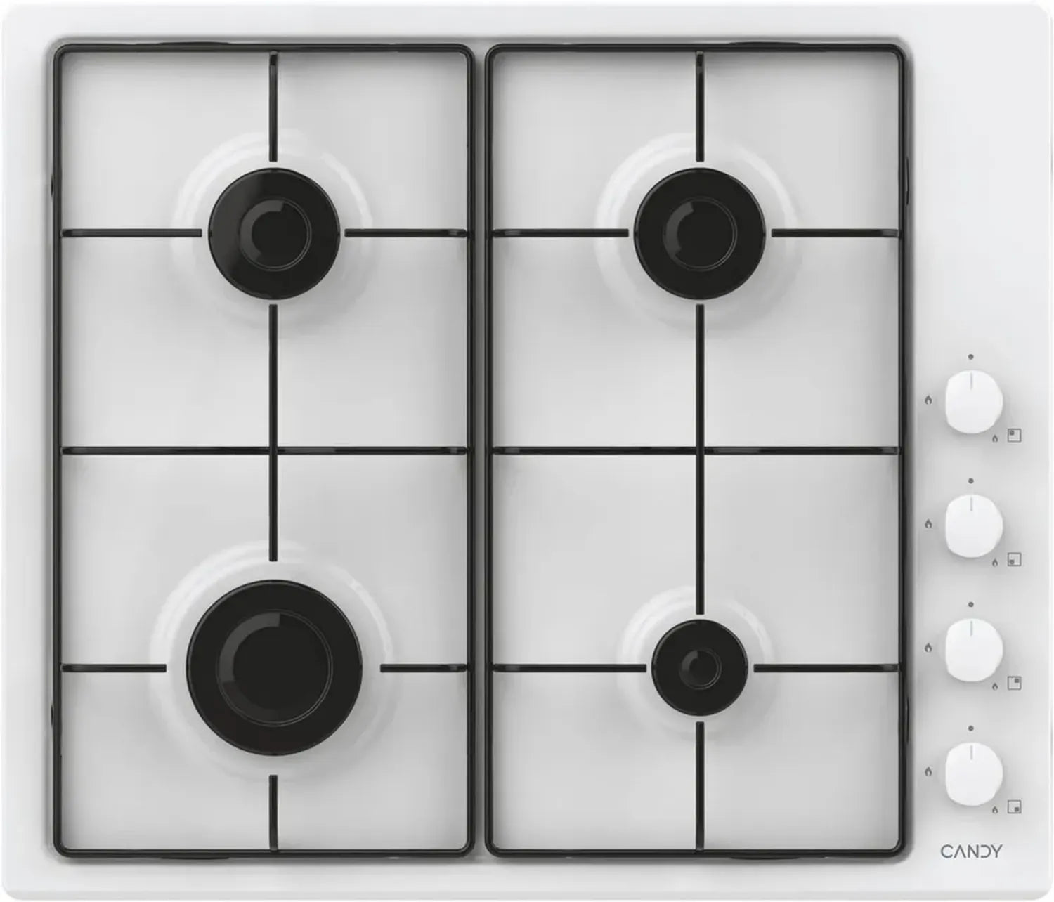 Plaque de Cuisson à Gaz 4 Feux CANDY CHW640WLW, Éco-Efficace