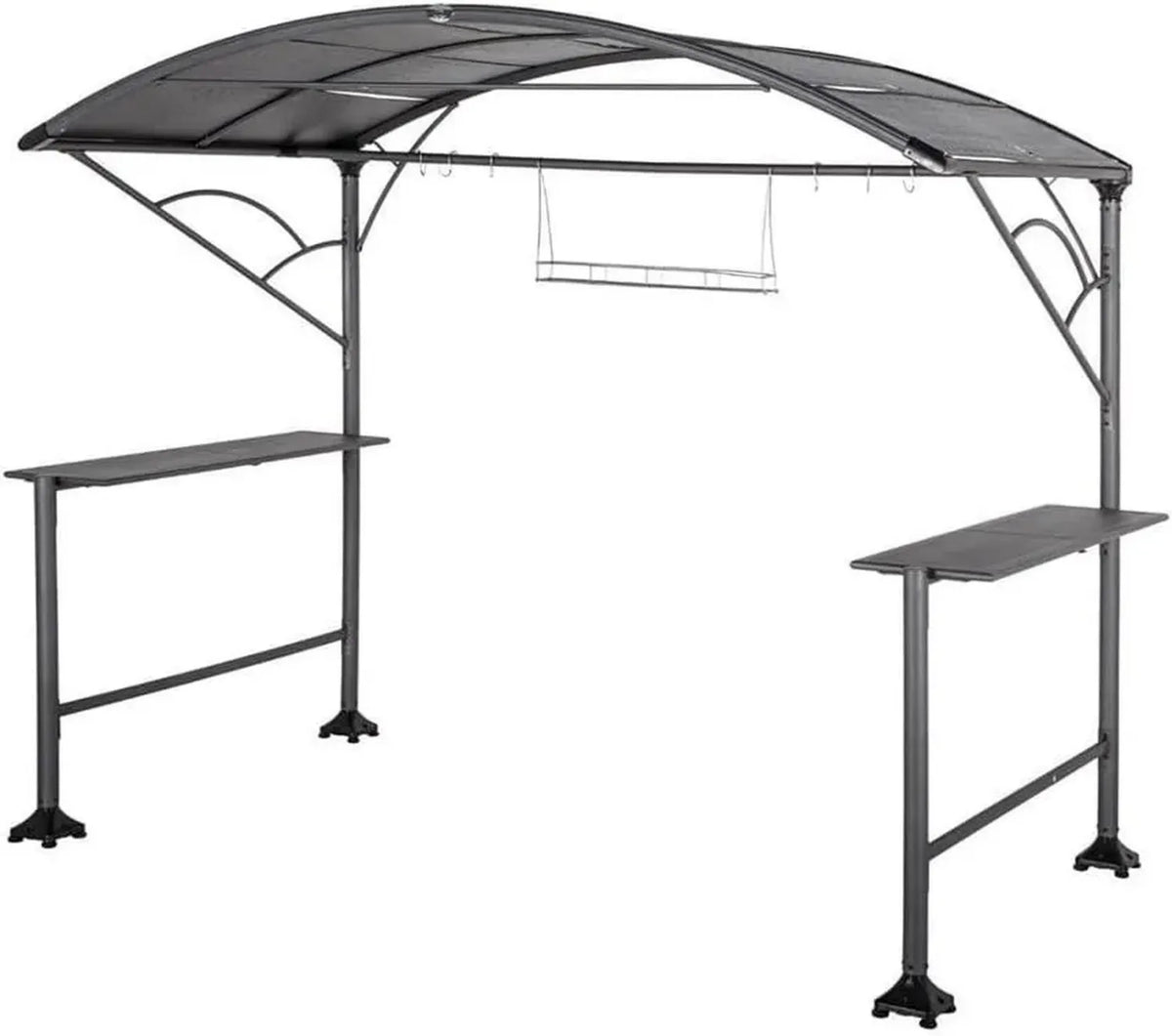 Abri pour barbecue en graphite - Résistant aux intempéries
