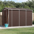 Cabane de Jardin en Acier Galvanisé 191 x 300 x 198 cm, Rangement Extérieur pour Outils