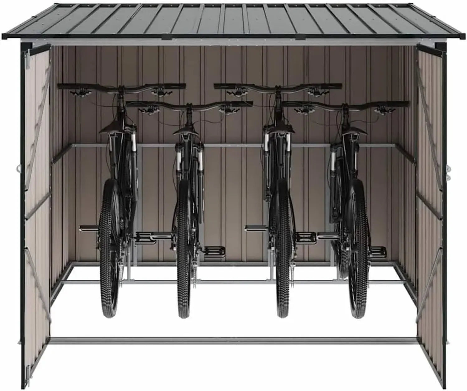 vidaXL Abri à vélos en métal anthracite 215x206x157 cm, design moderne et durable
