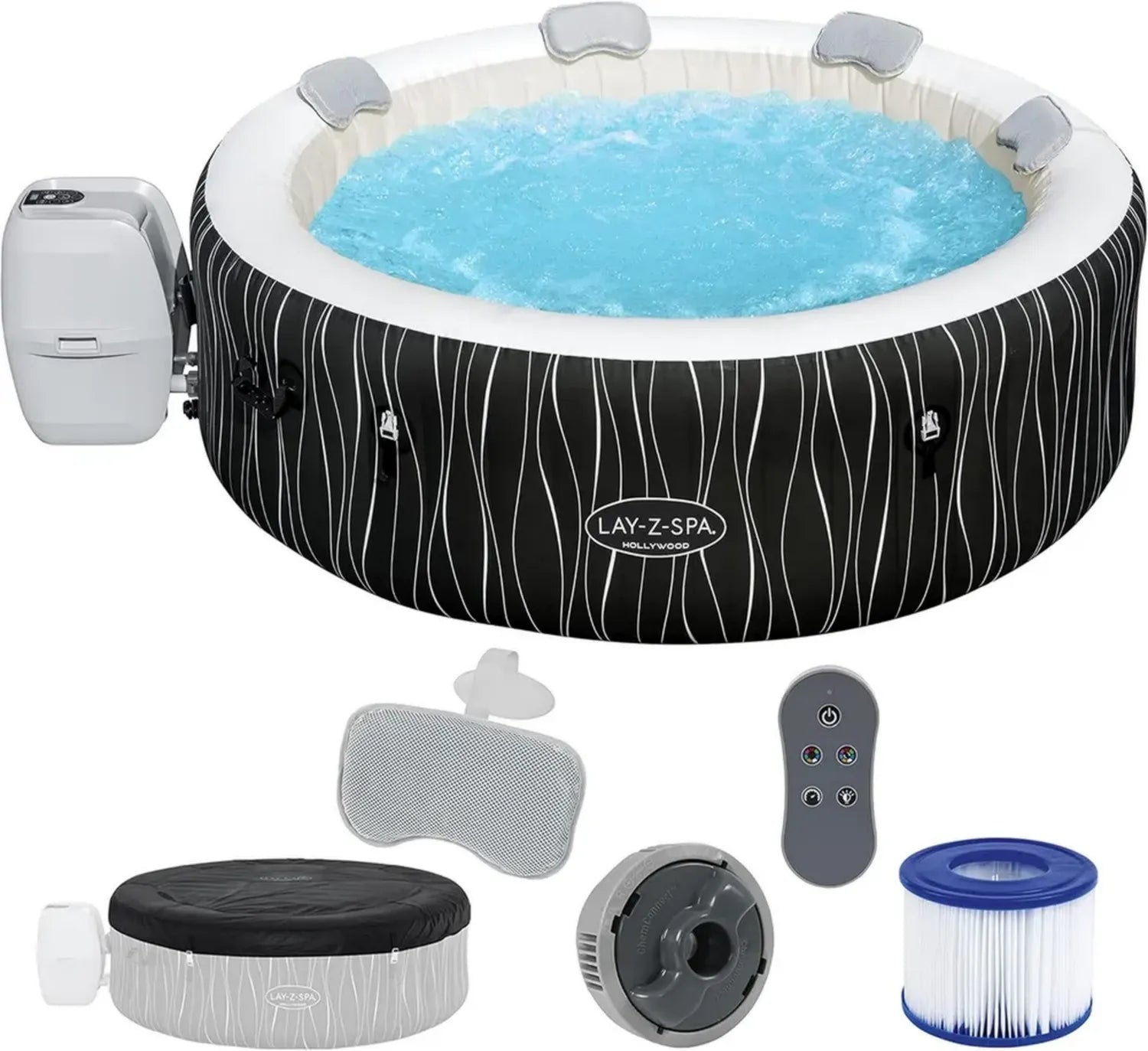 Spa Gonflable Bestway LAY-Z-Spa Hollywood Airjet 196x66 cm pour 4 à 6 Personnes