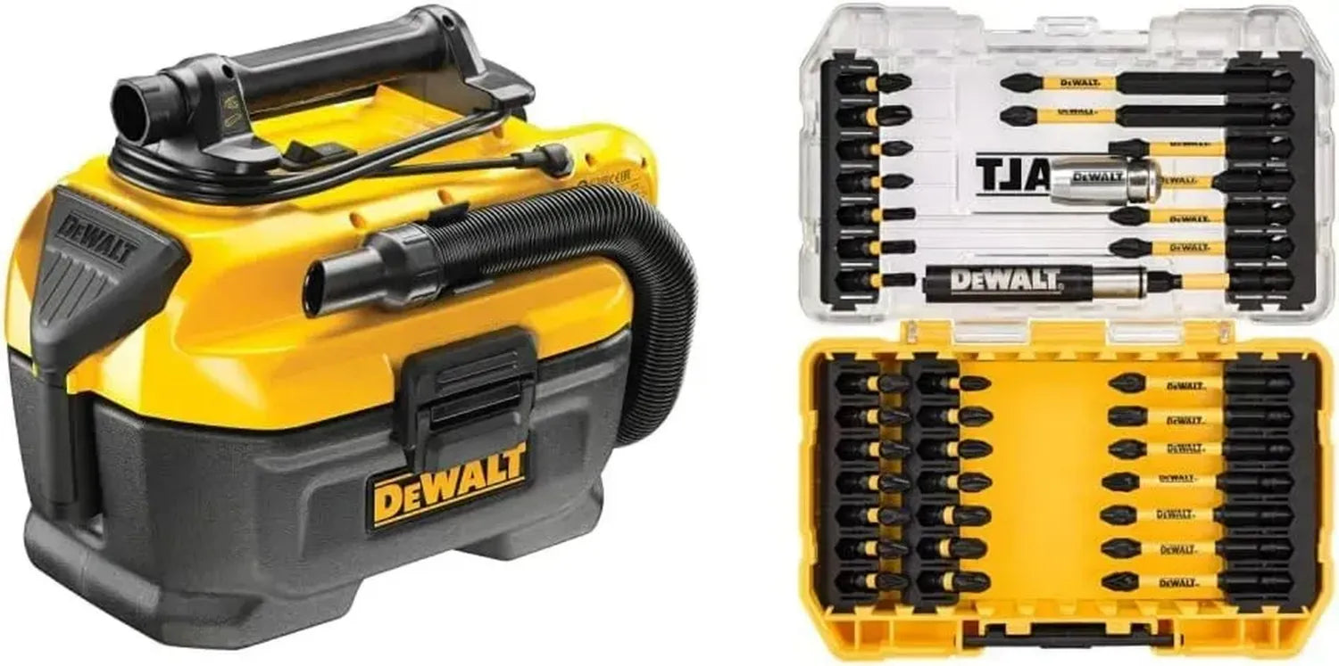 DeWalt Aspirateur de Chantier Classe L avec Coffret TOUGHCASE 37 Pièces