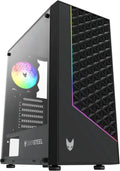 Boîtier PC Gaming Oversteel Iridium - Compatible ATX, Micro ATX, ITX, Ventilateur A-RGB 120mm, Façade Mesh, Filtre à Poussière, Verre Trempé, USB 3.0, Noir