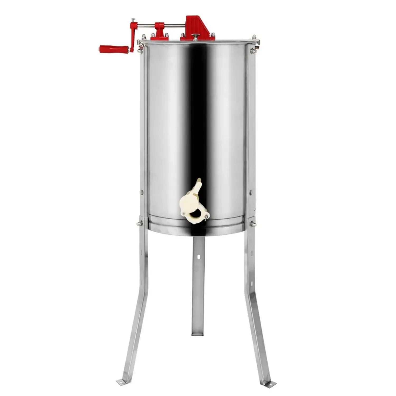 Extracteur de Miel Manuel 3 Cadres en Acier Inoxydable, Équipement Apicole avec Support