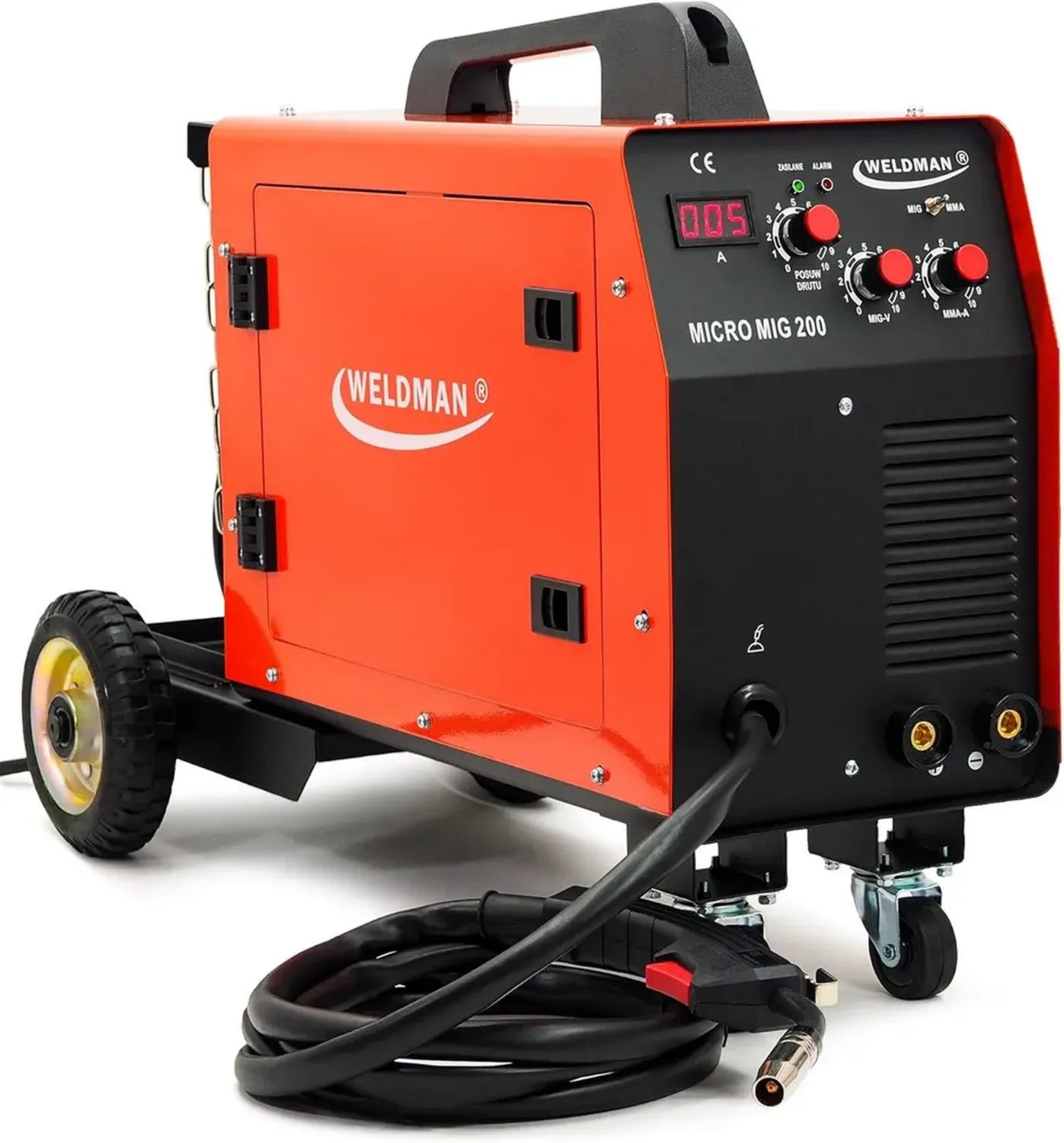 Poste à Souder Inverter 3-en-1 MIG/MAG 200A Rouge - MMA et Flux