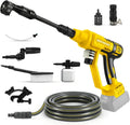 Nettoyeur haute pression portable sans fil compatible Dewalt, 60 bar avec buses 6-en-1 et réservoir à savon