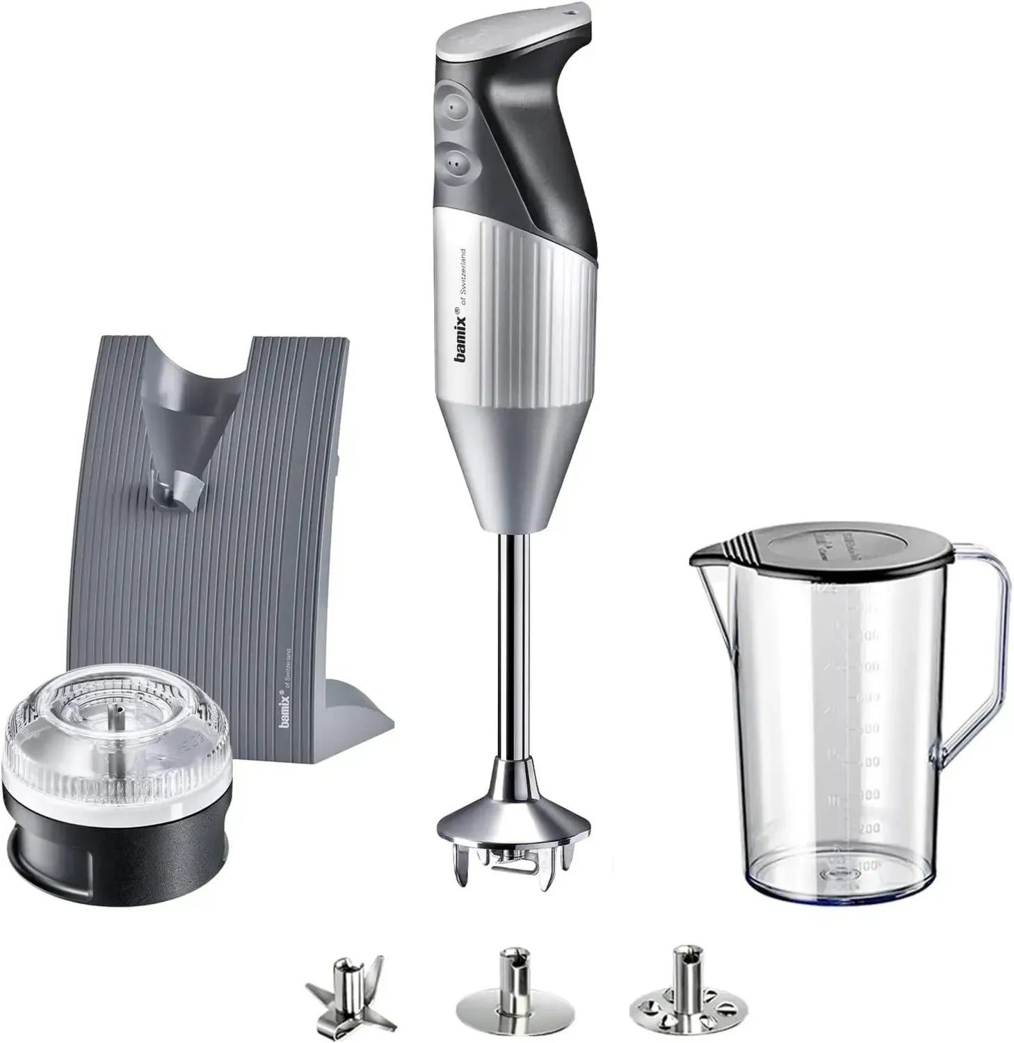 Mixeur Bamix SwissLine M200 avec Accessoires Complets, 200W, Inox, Fabriqué en Suisse