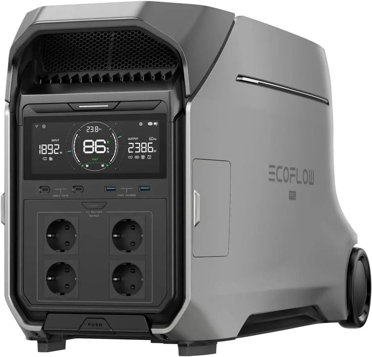 Générateur Portable EF ECOFLOW DELTA Pro 3, Batterie LFP 4096Wh, Reconditionné, Idéal pour Maison et Camping