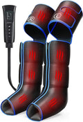Appareil de Massage des Jambes avec Chaleur et Compression - 6 Modes et 3 Niveaux d'Intensité