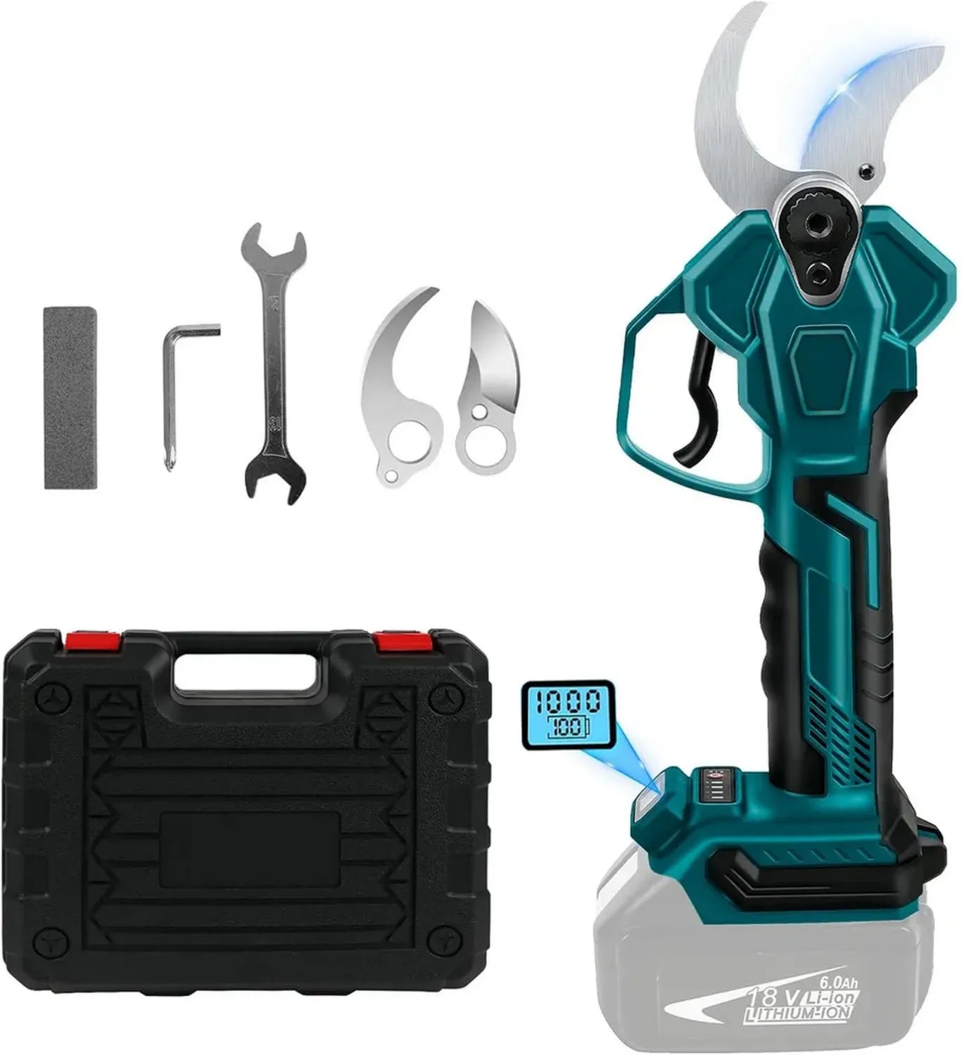 Ébrancheur électrique compatible Makita 18V, coupe maxi 40 mm, écran LCD, pour jardins