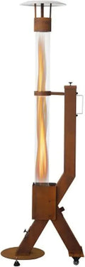 Chauffage d'Extérieur Écologique 6,5 KW en Acier Corten pour Granulés de Bois