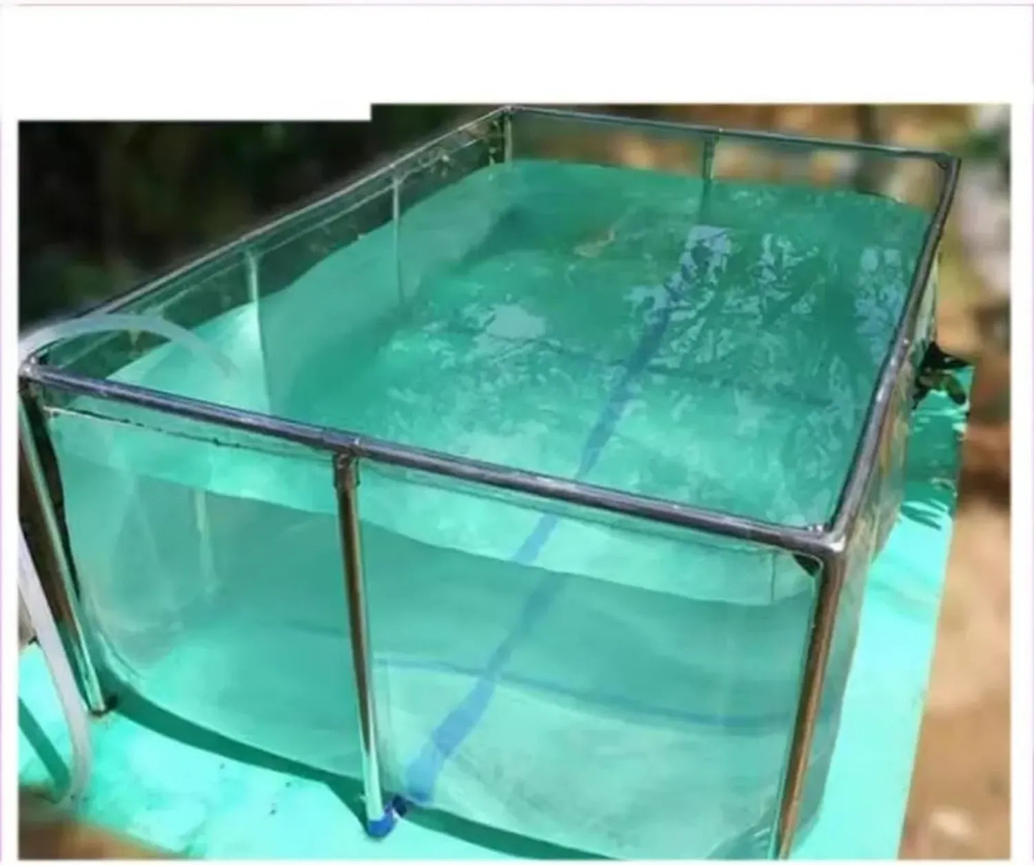 Piscine Hors Sol Transparente avec PVC Résistant et Support Acier, Installation Facile, Garantie 10 Ans