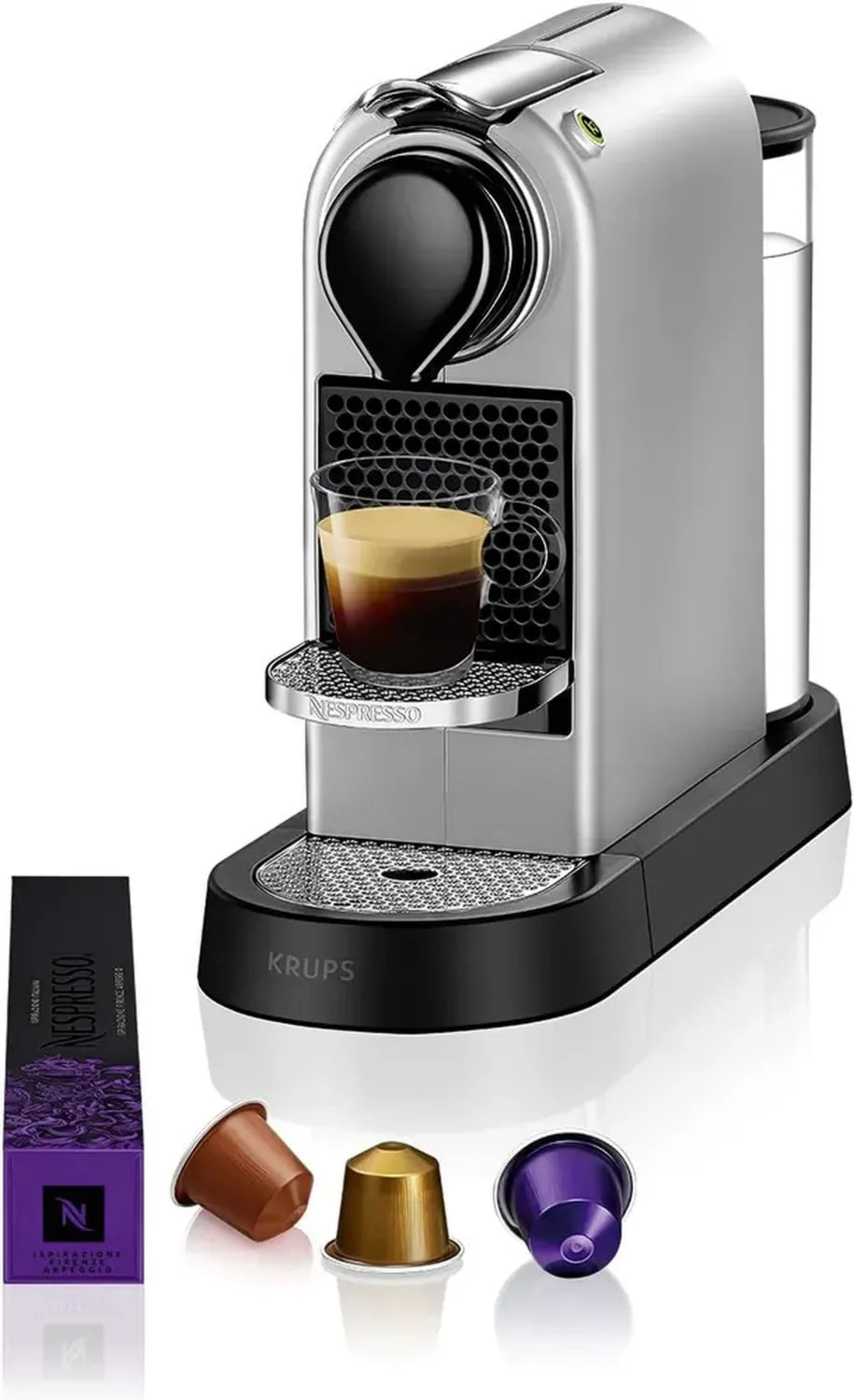 Cafetière à Capsules Nespresso Krups Citiz Argent - Modèle XN741B10