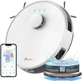 Aspirateur Robot Lefant M1, 2 en 1 4000Pa avec LiDAR et Cartographie, Commande via Alexa et App, Parfait pour Poils d'Animaux, Tapis et Sols Durs, Blanc