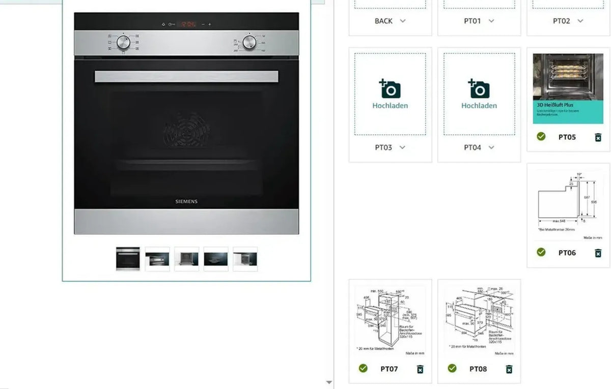 Four encastrable Siemens iQ100 66L A - Noir et Inox
