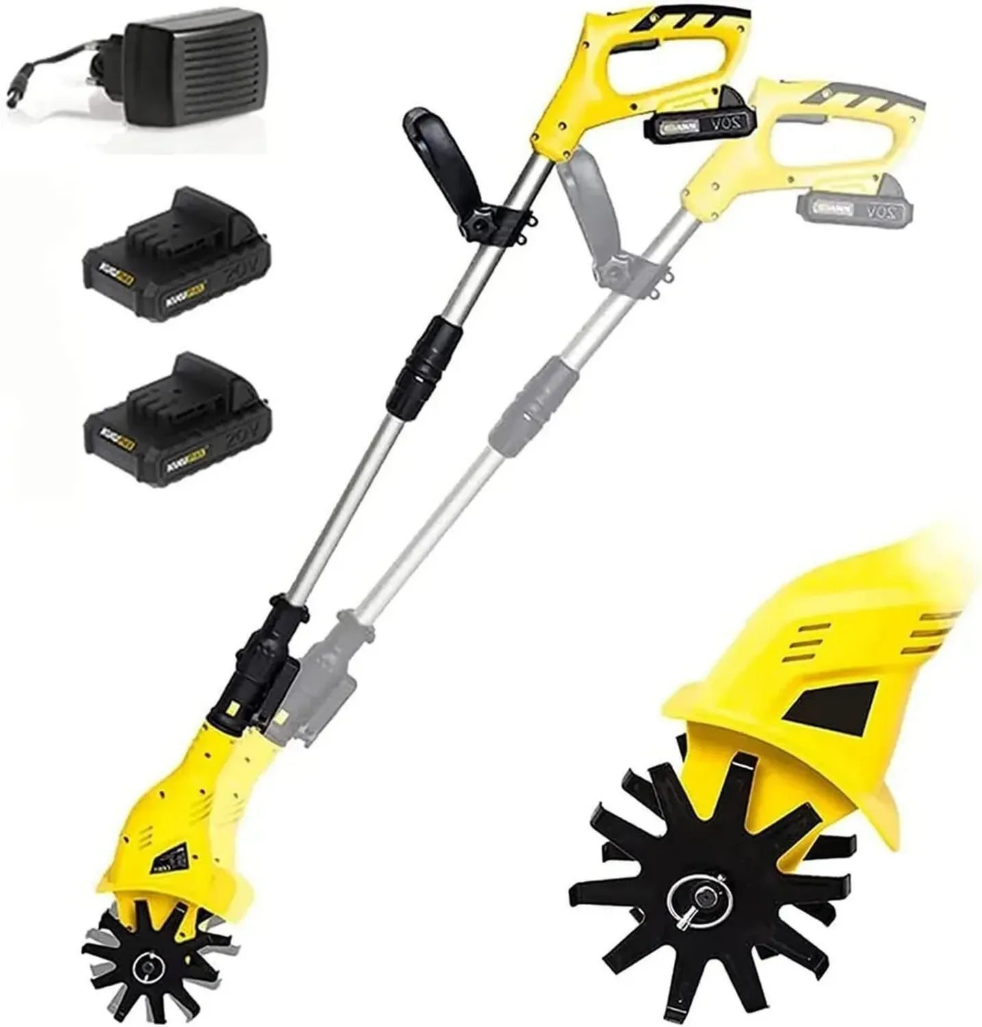 Motobineuse Électrique sans Fil 20V avec Batteries Rechargeables et Chargeur