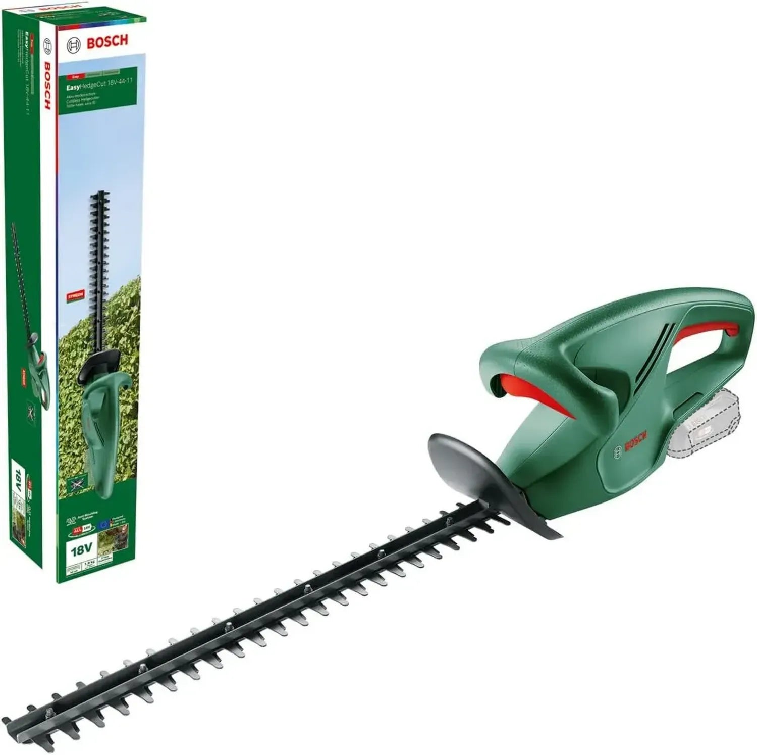 Taille-haies sans fil Bosch EasyHedgeCut 18V-44 avec batterie 2,0 Ah, lame de 44 cm