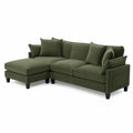 Canapé d'angle en tissu vert 270 cm