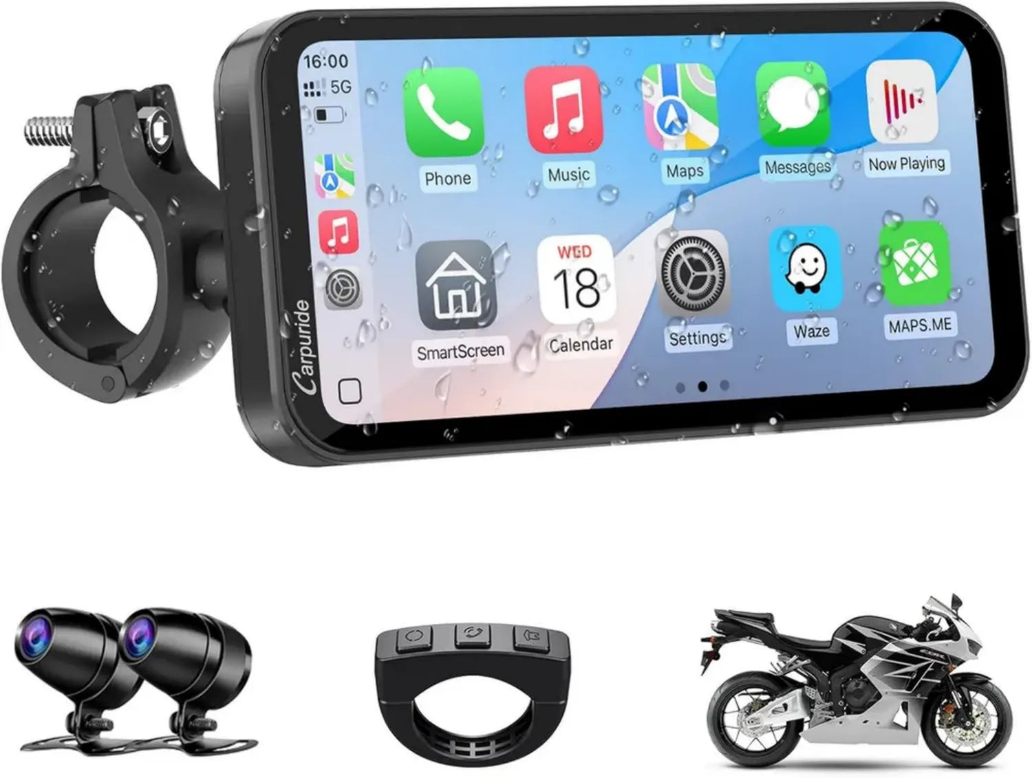 Autoradio Portable 6,3' avec Carplay, Android Auto et Caméra 4K