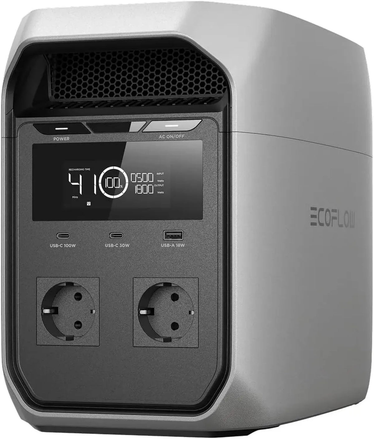 Générateur Portable ECOFLOW DELTA 3 Classic 1024Wh, Batterie LiFePO4, Sortie CA 1800W, USB-C 100W, Charge Rapide 1H