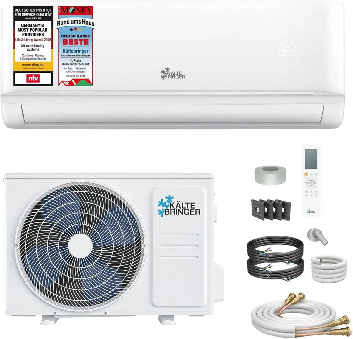 Climatiseur Split 12000 BTU, 3,5 kW, Chauffage, Silencieux, Économie d'Énergie
