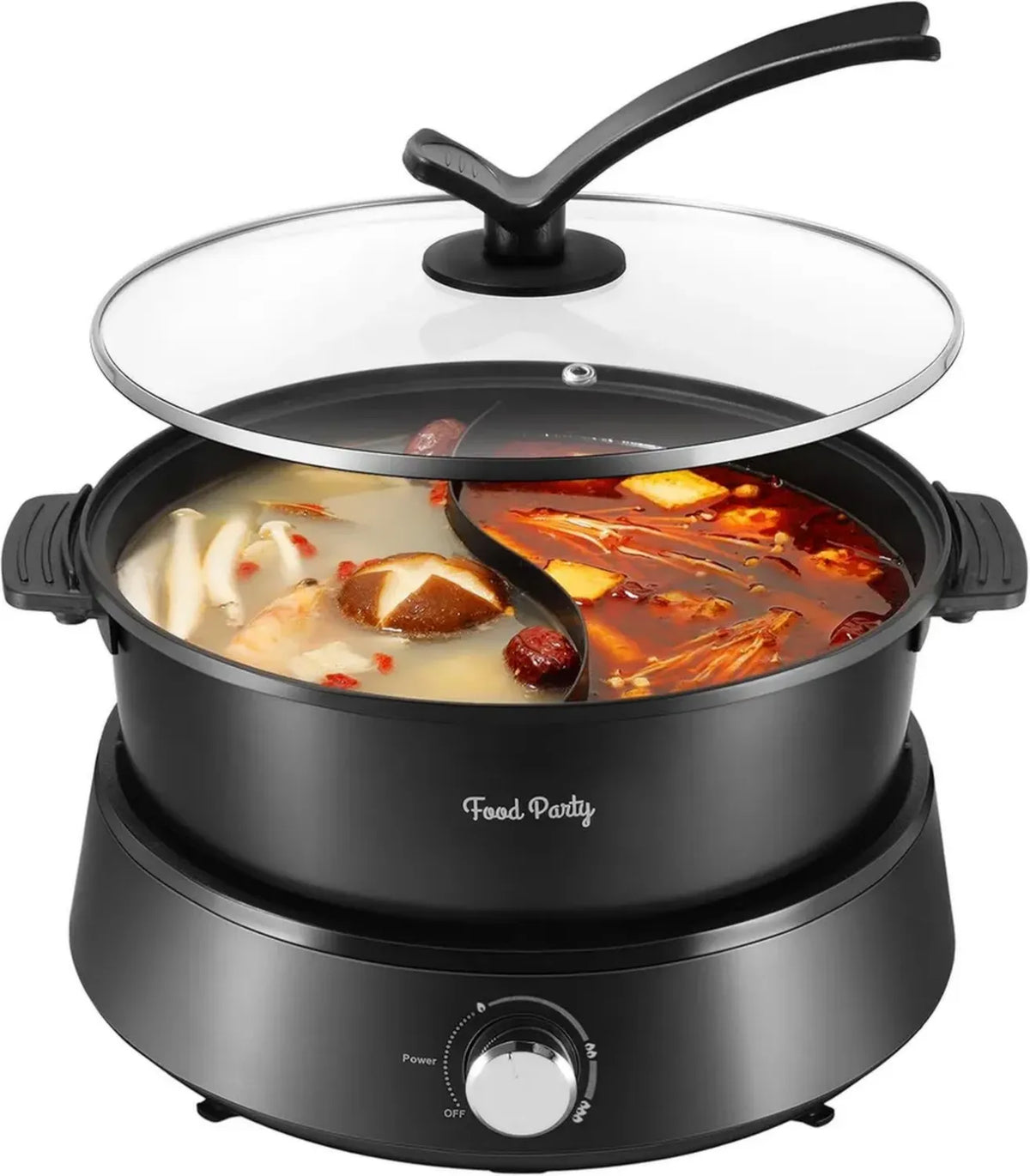 Appareil à Fondue Chinoise Électrique 4L 220V 1350W avec Séparateur