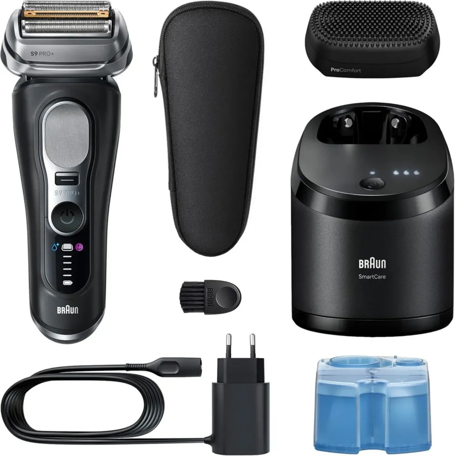 Rasoir Électrique Braun Série 9 Pro 9690CCE, Étanche, Lames Précises, Tondeuse Intégrée, avec Station de Nettoyage