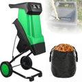 Broyeur électrique multifonction 2400W pour feuilles et branches avec sac de récupération 50L, coupe maximale 40mm