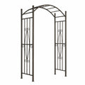 Arche de jardin en métal noir avec motifs décoratifs