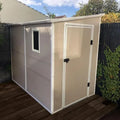 Abri de Jardin en Résine Beige 3,55m² avec Kit de Fondation et Fenêtre