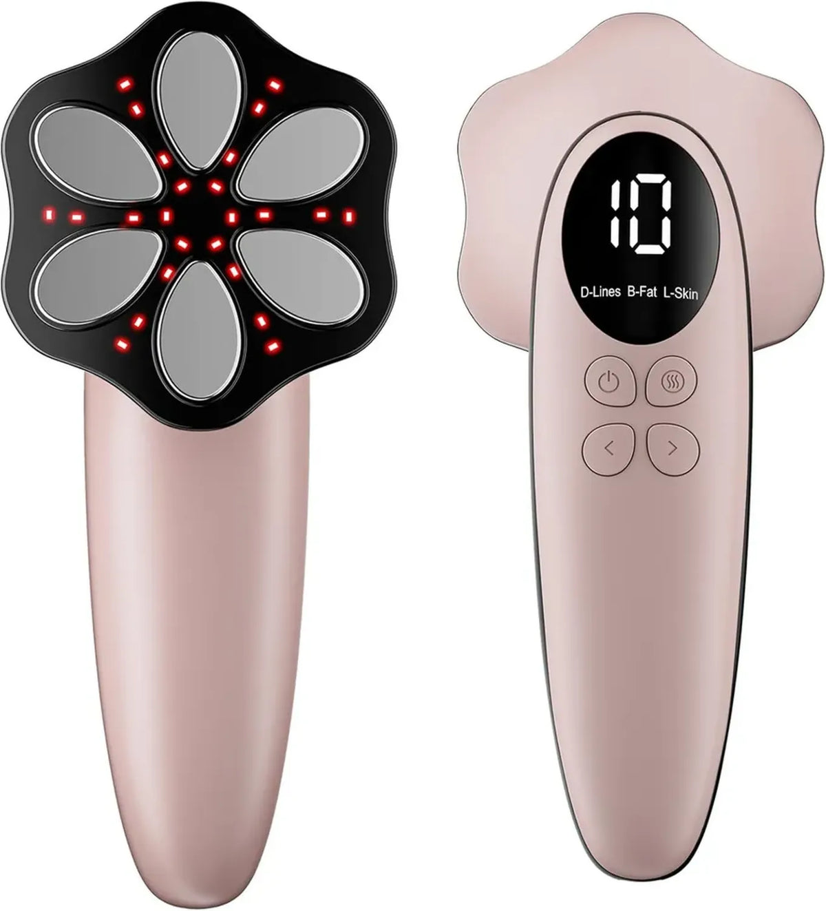 Appareil de Massage Électrique Anti-Cellulite 6-en-1 Portatif Unisexe - Raffermissant et Relaxant (Or Rose)
