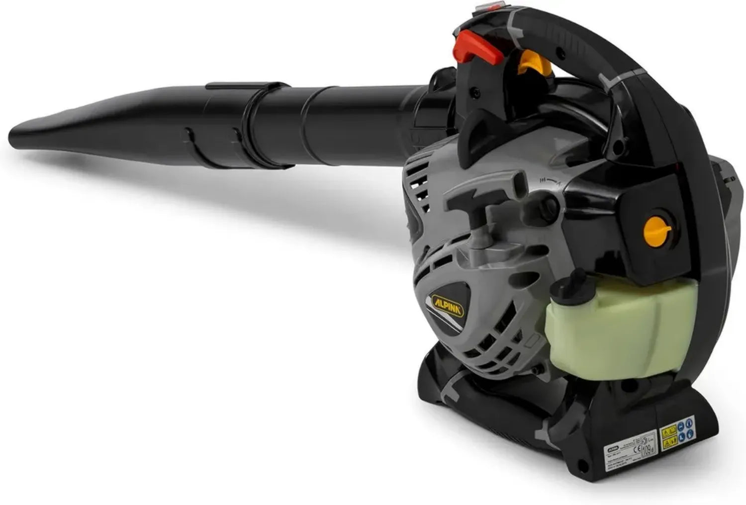 Souffleur à Essence Alpina 27,6 cm³ 800 W avec Aspirateur et Broyeur, Sac 55 L pour Jardin