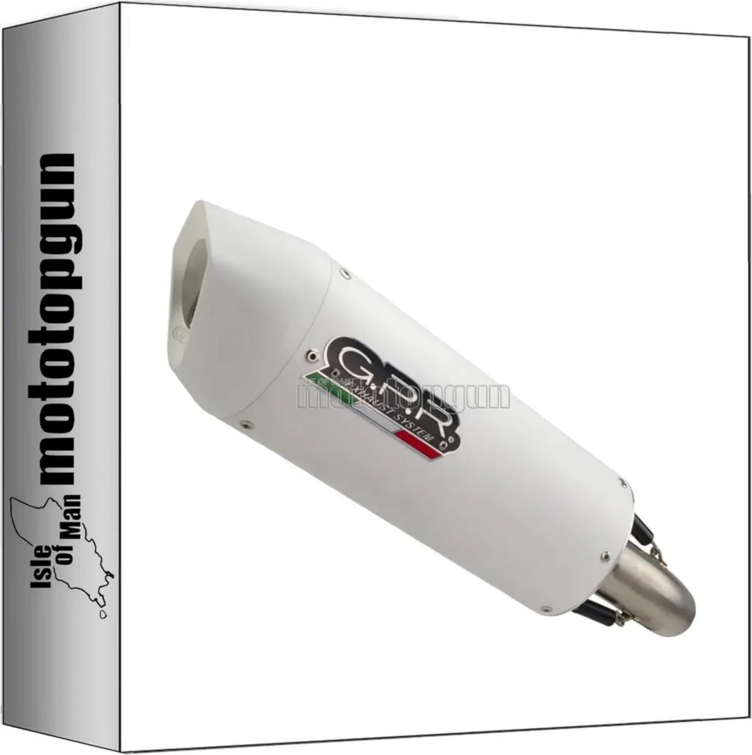 Silencieux GPR Albus Evo4 Blanc Aluminium avec Chicane pour KTM RC 125 2017-2020