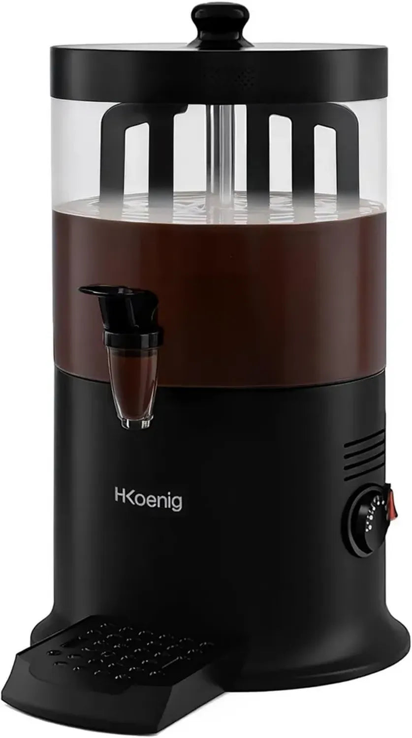 H.Koenig Machine à Chocolat Chaud 6L, Inox, 1200W, Température Réglable, Anti-Goutte, Lavable Lave-Vaisselle