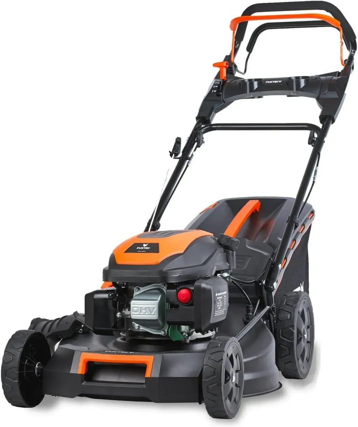 FUXTEC Tondeuse à Essence Autotractée FX-RM5170PRO, Vitesse et Hauteur Réglables, 4-en-1, Moteur 170 cm³, Largeur 51 cm, Bac 60L