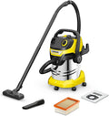 Aspirateur Eau et Poussière Kärcher WD 5 S avec Réservoir Inox 25L, Filtre Amovible, Nettoyage Automatique, 1100W