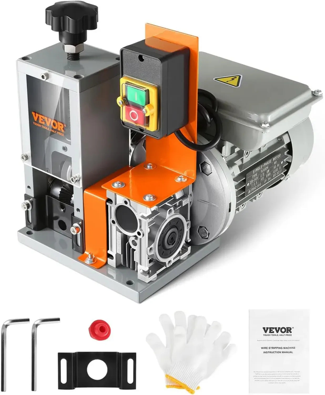 VEVOR Dérouleur Électrique Automatique 180W pour Câbles 1,5-25mm, 18 m/min, Outil de Recyclage du Cuivre