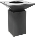 Brasero en Acier Corten avec Grille Plancha pour Jardin et Terrasse