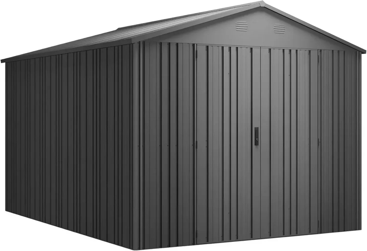 Abri de Jardin en Métal 7,94m² avec Serrure et Renforts, 262x303x213cm